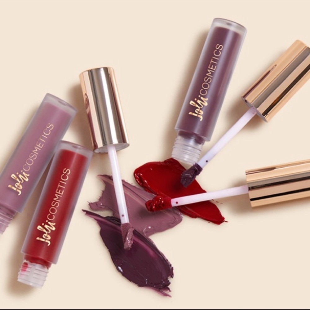 Jolii Luxe Crème Matte Lipstick 3 pack Red, Purple, Mauve